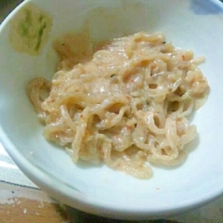 糸こんにゃくの洋風たらこ炒め レシピ 作り方 By あっこサンバ 楽天レシピ
